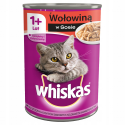Корм для котів Whiskas з яловичиною в соусі, 400 г, Польща