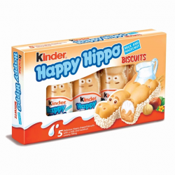 Вафлі Kinder Happy Hippo Hazelnut з повітряним рисом та крихтою з білого шоколаду 108г, Польща